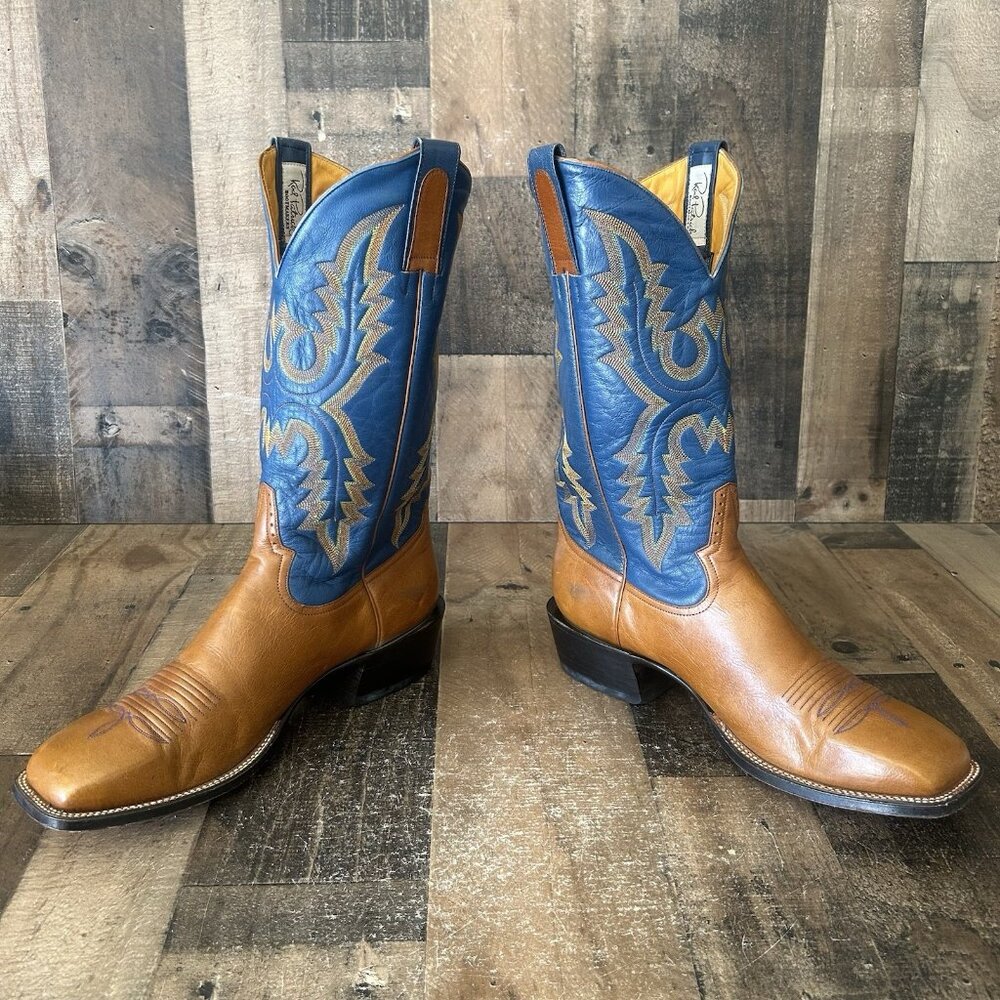Rod Patrick Vintage Square Toe Western Cowboy Boots Mens 12.5 D - Picture 8 of 12